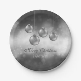 Silbergraue Weihnachtsbaumchen mit individuellem T Pappteller