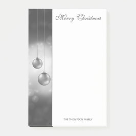 Silbergraue Weihnachtsbaumchen mit individuellem T Post-it Klebezettel