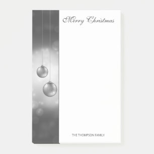 Silbergraue Weihnachtsbaumchen mit individuellem T Post-it Klebezettel