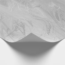 Silbergrauer weißer Marmor Molten Metallic Shiny