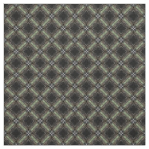 Silbergraues, grünes, schwarzes Fliesenmuster Stoff