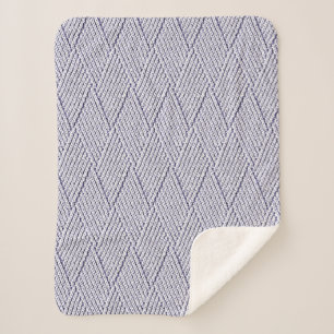 Silbergraues Kunst-Diamant-Strickmuster Klein Sherpadecke