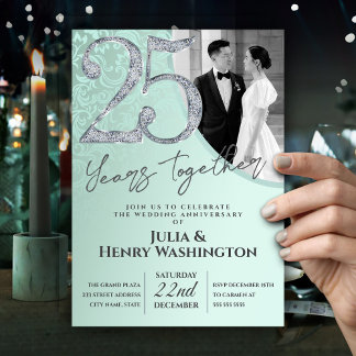 Silberhochzeit 25 Jahre Zusammen Einladung