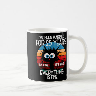 Silberhochzeit ich bin seit 25 Jahren verheiratet Kaffeetasse