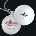 Silberhochzeit Medaillon<br><div class="desc">Passen Sie Namen und das Jubiläumsdatum für einen einzigartigen Sake an.</div>