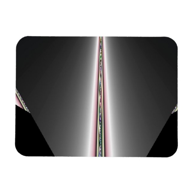 Silberkone mit Hinten von Pastellen Magnet (Horizontal)