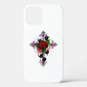 Silberkreuz mit Rote Rose Case-Mate iPhone Hülle