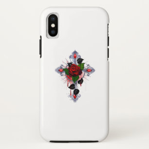 Silberkreuz mit Rote Rose Case-Mate iPhone Hülle