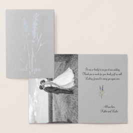 Silberlavender - Hochzeitsstift Foto hinzufügen Folienkarte