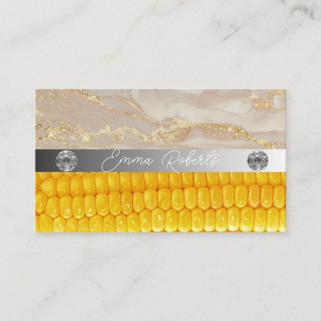 Silbermarmorkarte Rosa Diamantcoach Business Card Visitenkarte (Vorderseite)