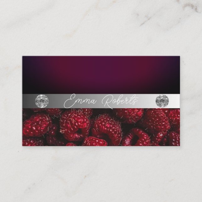 Silbermarmorkarte Rosa Diamantcoach Business Card Visitenkarte (Vorderseite)