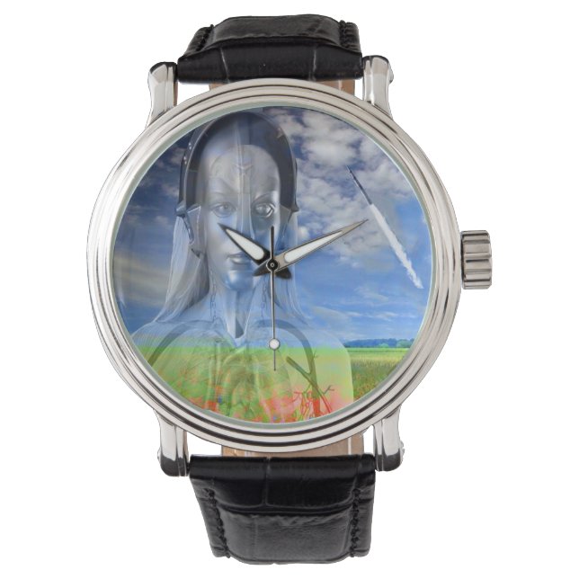 Silbermaschine Armbanduhr (Vorderseite)