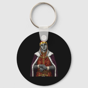Silbermasken-König Baldwin IV. Goldene Maske Mitte Schlüsselanhänger