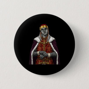 Silbermasken-König Baldwin IV Goldene Maske Mittel Button
