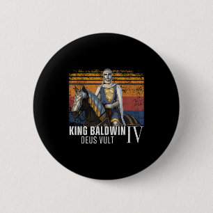 Silbermasken-König Baldwin IV Goldene Maske Mittel Button