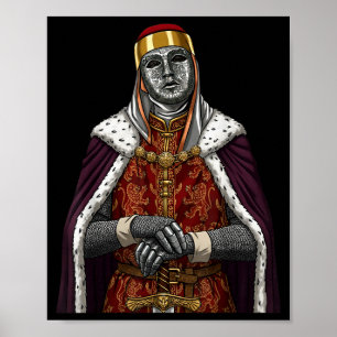 Silbermasken-König Baldwin IV Goldene Maske Mittel Poster