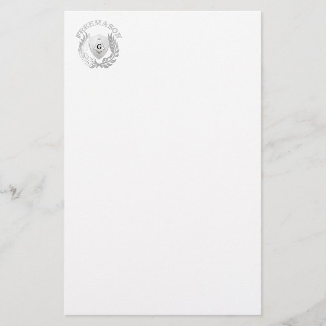Silbermauersymbol Briefpapier (Vorderseite)
