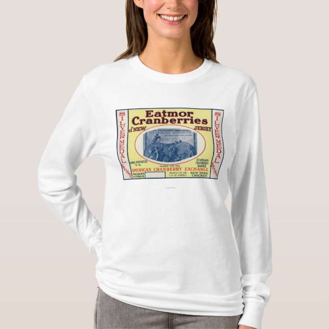 Silbermedaille Eatmor Moosbeermarken-Aufkleber T-Shirt (Vorderseite)