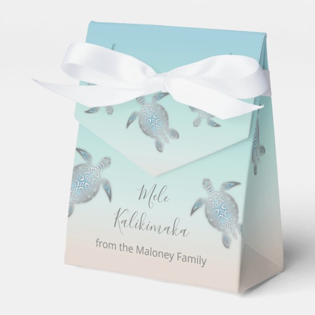 Silbermeerschildkröten Mele Kalikimaka Geschenkschachtel (Vorderseite)