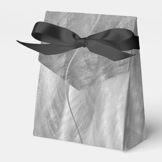Silbermetall Abstrakt Geschenkschachtel (Vorderseite)