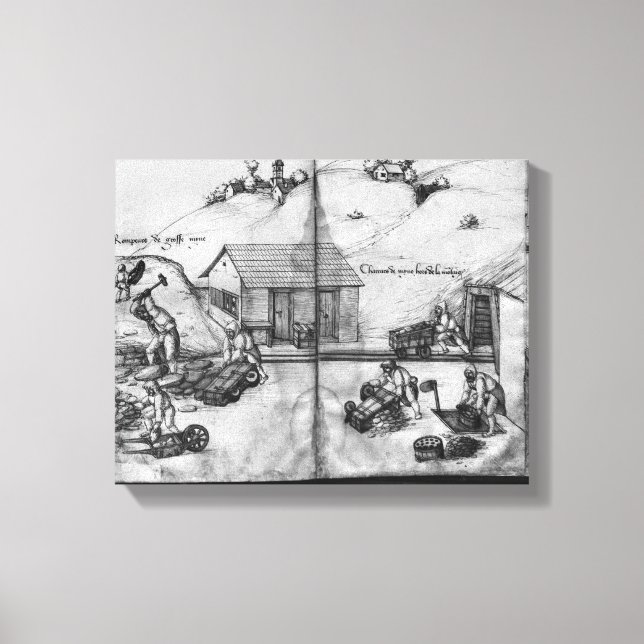 Silbermine von La Croix-aux-Mines Leinwanddruck (Vorderseite)