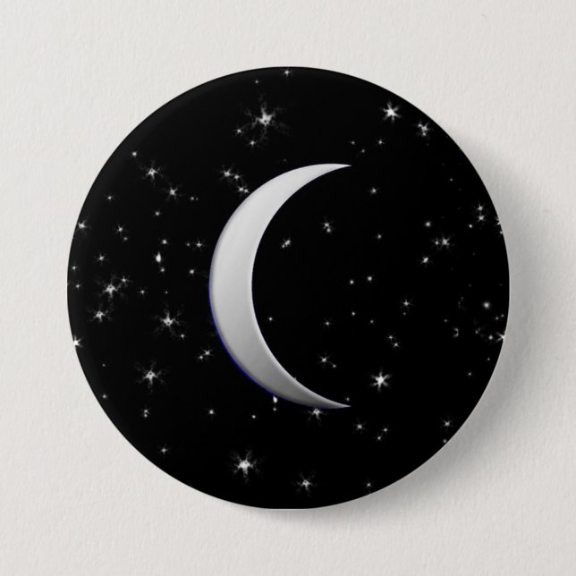 Silbermonde - Sternenhintergrund Button (Vorderseite)