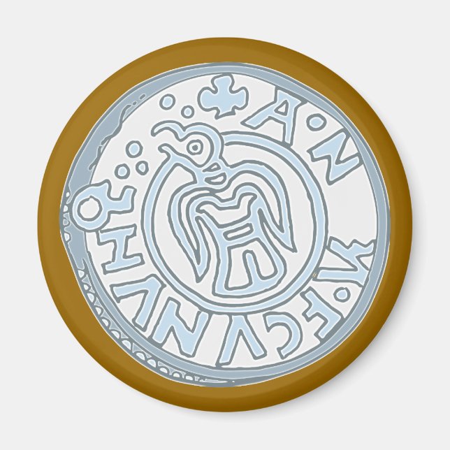 Silbermünze Wikinger silver coin vikings Magnet (Vorne)