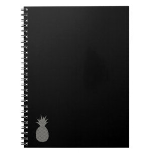 Silberne Ananas-gewundenes Notizbuch Notizblock
