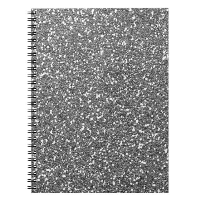 Silberne Bling Eleganz Notizblock (Vorderseite)