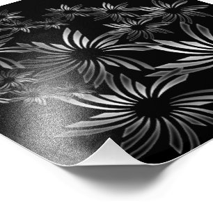 Silberne Blume Fotodruck