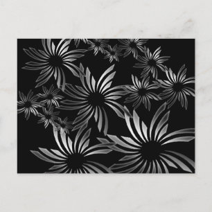 Silberne Blume Postkarte