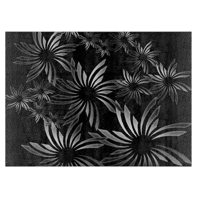 Silberne Blume Schneidebrett (Vorderseite)