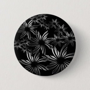 Silberne Blumen Button