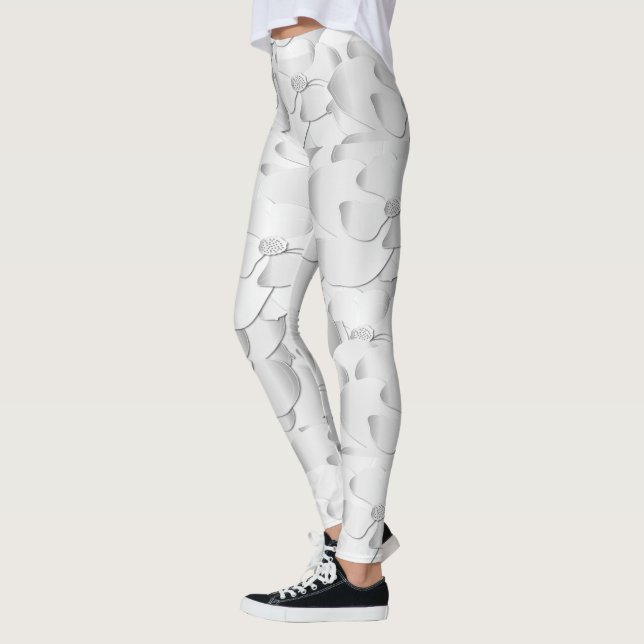 Silberne Blüte Leggings (Links)