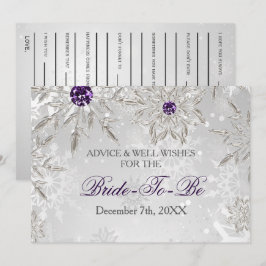 silberne Brautparty-Ratschläge und Well-Wishings-K Einladung