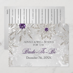 silberne Brautparty-Ratschläge und Well-Wishings-K Einladung