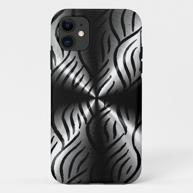 Silberne Edelstahlelemente Case-Mate iPhone Hülle (Rückseite)