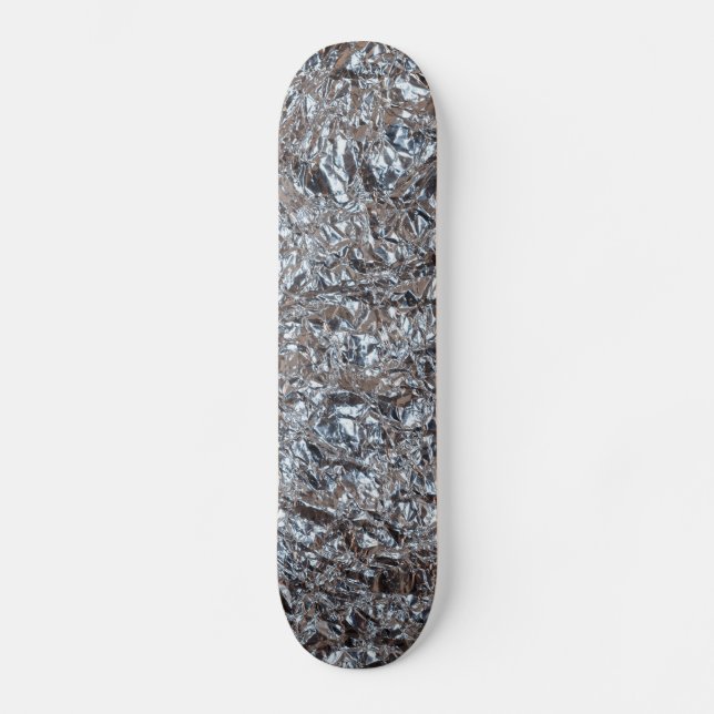 silberne Folie Skateboard (Vorderseite)