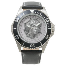 Silberne Freiheit Armbanduhr