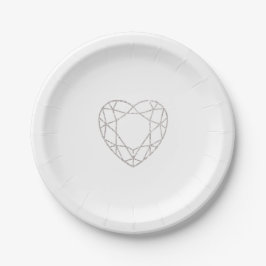 Silberne geometrische Hochzeitsplatte Pappteller