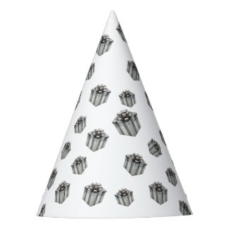 Silberne Geschenkboxen Elegantes Premium-Weihnacht Partyhütchen