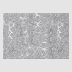 Silberne Glitter-Giraffen-Flecken Metallisches Tie Seidenpapier