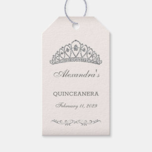Silberne Glitter Tiaragewohnheit Quinceanera Geschenkanhänger