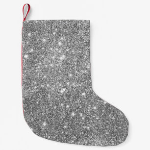 Silberne Glitzer-Glitzern Kleiner Weihnachtsstrumpf