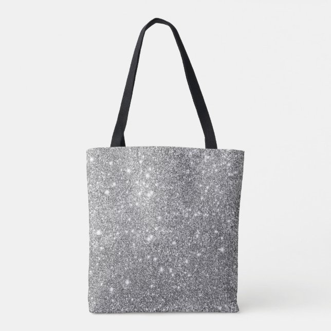 Silberne Glitzer-Glitzern Tasche (Rückseite)