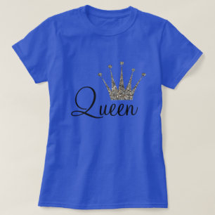 Silberne Glitzer-Königin T-Shirt