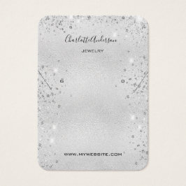 Silberne Glitzer Ohrring Schmuck Foto-Display-Kart