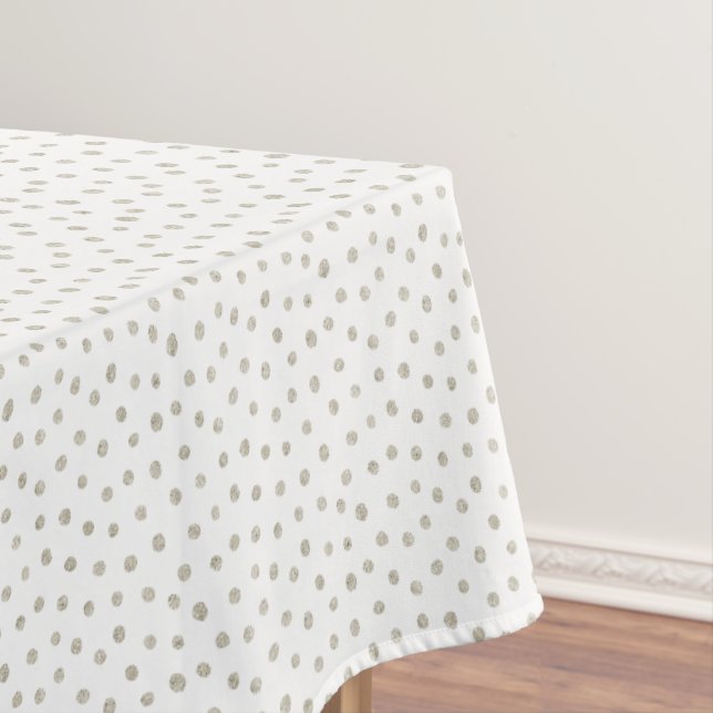 Silberne Glitzer-Punkte Tischdecke (Beispiel)