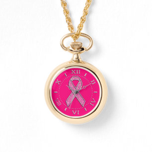 Silberne Glitzern-Art-rosa Band-Bewusstseins-Skala Armbanduhr