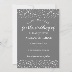 Silberne Hochzeit-Einladungskarte zum Vormerken Save The Date